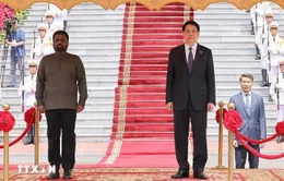 Chủ tịch nước Lương Cường chủ trì lễ đón chính thức Tổng thống Sri Lanka