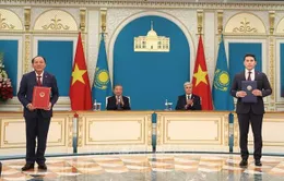 Tổng Bí thư Tô Lâm chứng kiến lễ trao các văn kiện hợp tác Việt Nam - Kazakhstan