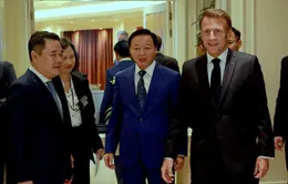 Tổng thống Pháp Emmanuel Macron làm việc với Phó Thủ tướng Trần Hồng Hà về lĩnh vực năng lượng