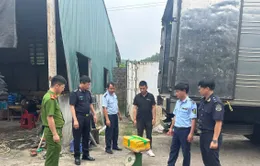 Phát hiện kho lạnh chứa 25 tấn mực, chân gà, sách bò bốc mùi, không rõ nguồn gốc