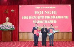 Cao Bằng: Công bố chuẩn y hai Phó Bí thư Tỉnh ủy, bầu Chủ tịch HĐND và Chủ tịch UBND tỉnh mới