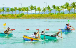 Hội thi bơi, lắc thuyền thúng làm sôi động Lễ hội Du lịch Nha Trang