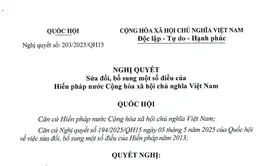 Toàn văn Nghị quyết sửa đổi, bổ sung một số điều của Hiến pháp