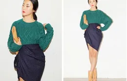 Mix áo len với các kiểu chân váy