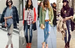 Cá tính với quần jeans rách