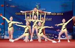 Những hình ảnh đáng yêu của các bé đêm bán kết Aerobic nhí Hà Nội
