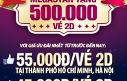 Xem phim 2D tại MegaStar chỉ với giá 55 nghìn