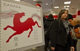 Canada phát hành bộ tem hình con ngựa đón năm mới