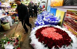 Trung Quốc: Ngày Valentine tràn ngập với “biển hoa”