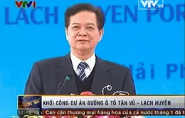 Thủ tướng dự Lễ Khởi công Dự án Đường ô tô Tân Vũ - Lạch Huyện