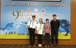 Gặp gỡ nhóm học sinh VN đạt giải Nhì Tài năng khoa học trẻ ASEAN