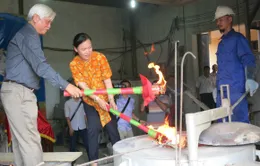 Lễ chập lửa thiêng đúc 60 tượng vàng Thánh Gióng