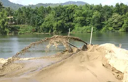 Bắt tạm giam 7 bị can trong vụ khai thác cát trái phép trên sông Hồng