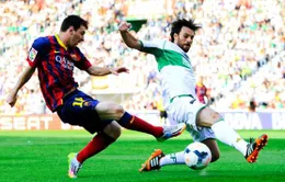 Bất ngờ bị "nhược tiểu" Elche cầm chân, Barcelona buộc phải chờ chung kết tại Nou Camp (VIDEO)