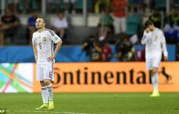 Iniesta chưa "hoàn hồn" sau trận đại bại 1-5 trước Hà Lan