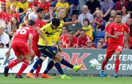 Liverpool thua muối mặt trong trận đầu tiên thời "hậu Suarez"