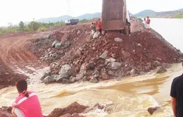 Đắk Lắk: Vỡ kênh dẫn dòng thủy điện Sêrêpốk 4A