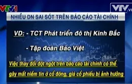 Nhiều DN sai sót hàng trăm tỷ trên báo cáo tài chính