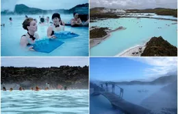 Ngắm khu spa xanh biếc ở Iceland