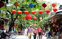 Đèn lồng giăng lối phố cổ Hội An