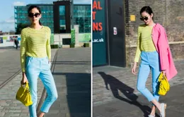 Hoàng Thùy nổi bật giữa phố London