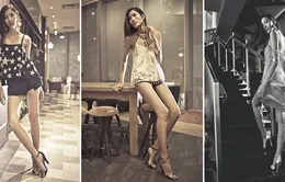 Hoàng Thùy khoe vẻ quyến rũ với thời trang Kate Moss