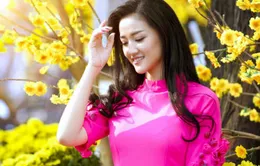 Maya duyên dáng với áo dài truyền thống đón Tết