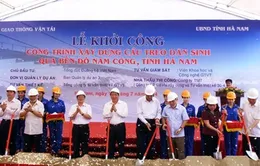 Khởi công cầu treo dân sinh Nam Công qua sông Đáy