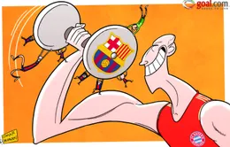 Biếm họa: Robben một tay chấp cả Barca