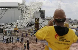 World Cup 2014: Công nhân lo lắng sau sự cố sập sân Arena Corinthians