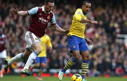 West Ham 1-3 Arsenal: Walcott và Podolski đem quà cho "Pháo thủ" (VIDEO)