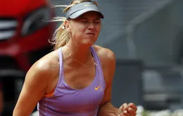 Madrid Masters: Sharapova ngược dòng ngoạn mục, Serena bỏ giải