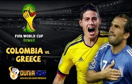 Colombia - Hy Lạp: Khi Falcao nằm trên cáng! (23h00, 14/6, VTV6)