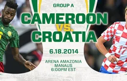 Cameroon - Croatia: Chia tay "Sư tử bất khuất"? (5h00 ngày 19/6, VTV6)