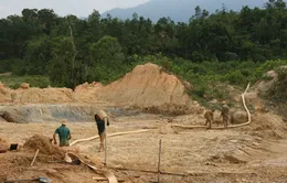 Sập hầm vàng, hai người chết