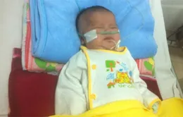 Xin cứu bé đau tim nghẹt đường thở