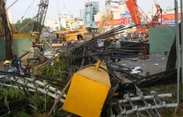 Tạm ngừng thi công tháp đôi The One sau sự cố sập cần cẩu