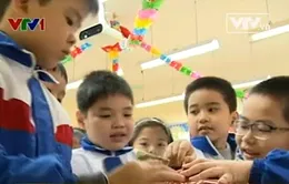 Các bé háo hức đến trường sau kỳ nghỉ Tết dài