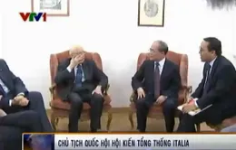 CTQH Nguyễn Sinh Hùng hội kiến Tổng thống Italy	
