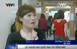 Cô dâu Việt lấy chồng Hàn Quốc phải thi sát hạch tiếng Hàn