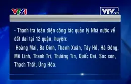 Hà Nội thanh tra việc quản lý, sử dụng đất đai tại 12 quận, huyện 