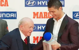 Ronaldo nhận danh hiệu Cầu thủ xuất sắc nhất La Liga