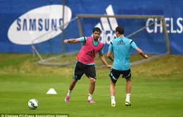 Diego Costa và Fabregas hào hứng với buổi tập đầu tiên ở Chelsea