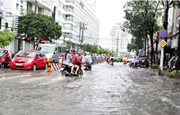 Áp thấp nhiệt đới gây ngập lụt ở nhiều nơi