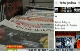 Thông tin TP Detroit phá sản tràn ngập trên báo Mỹ 