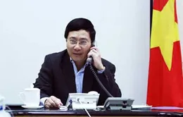 Phó Thủ tướng Phạm Bình Minh điện đàm với Ủy viên Quốc vụ Trung Quốc Dương Khiết Trì