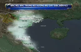 Sương mù dày đặc ở Bắc Bộ và từ Thanh Hóa đến Quảng Bình tiếp tục kéo dài đến 4/2