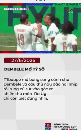 Dembele dứt điểm cực hay mở tỷ số của trận đấu