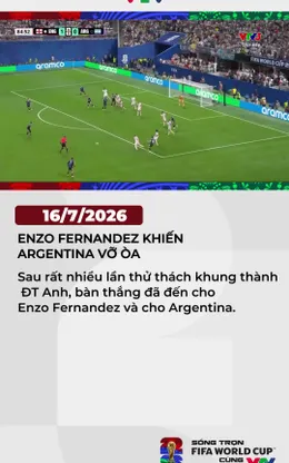 Nỗ lực sút xa không biết mệt mỏi của Enzo Fernandez mang về bàn gỡ cho ĐT Argentina