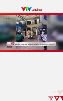 Hưng Yên: CSGT dẫn đường đưa người bị đột quỵ đi cấp cứu